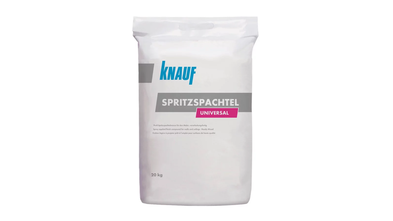 Weiße Verpackung, blauer und pinker Schriftzug.